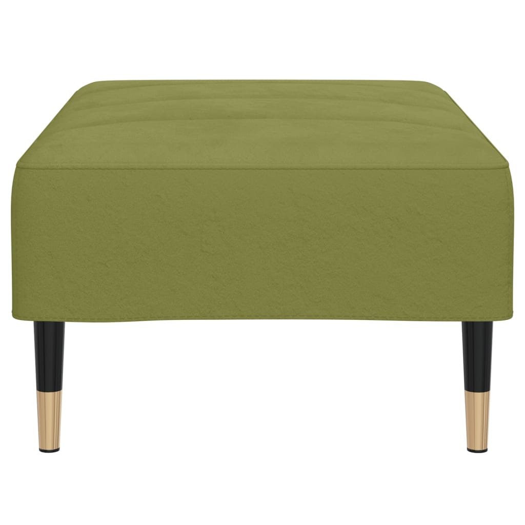 fodskammel 78x56x32 cm fløjl lysegrøn