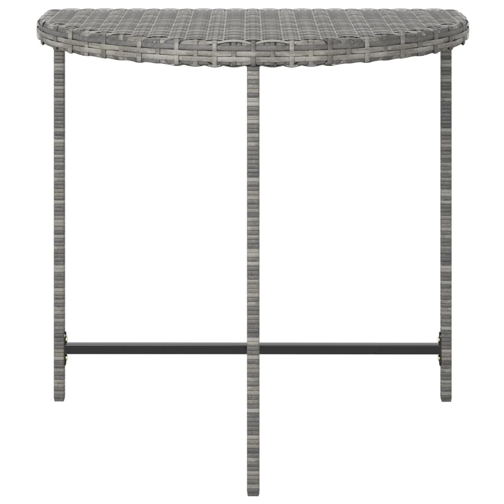 havebord 80x50x75 cm polyrattan grå