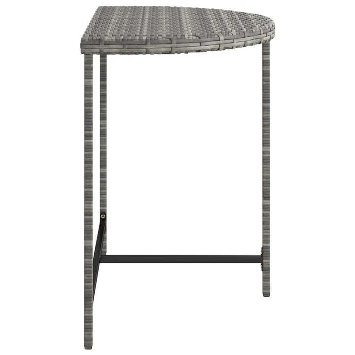 havebord 80x50x75 cm polyrattan grå