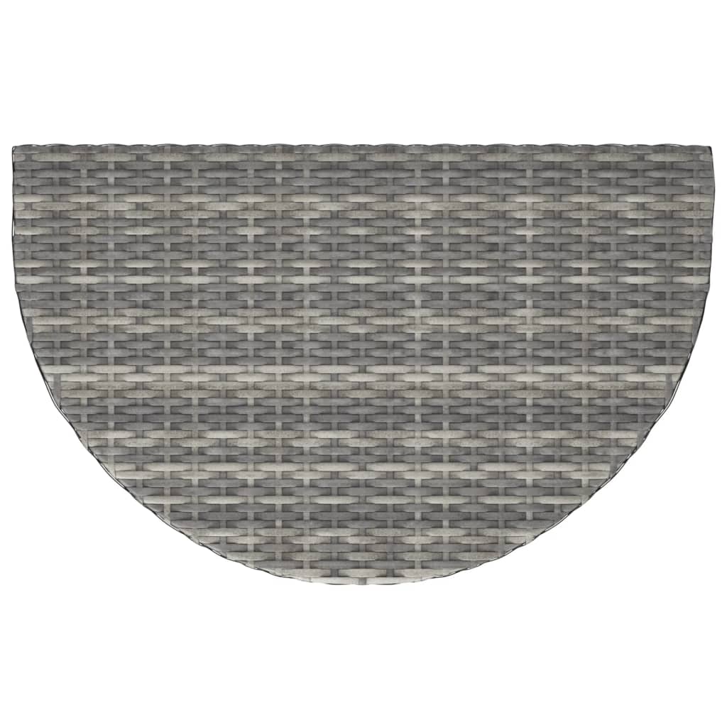 havebord 80x50x75 cm polyrattan grå