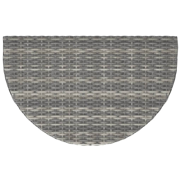 havebord 80x50x75 cm polyrattan grå