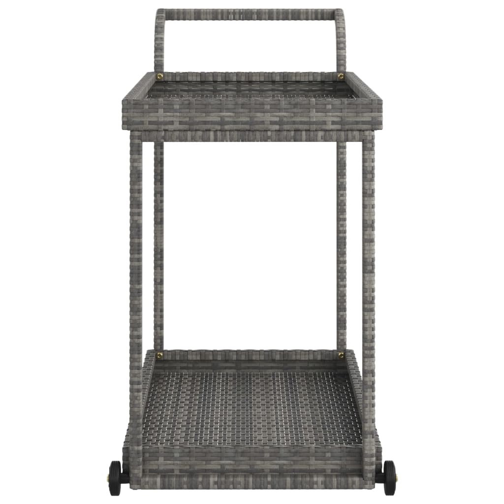 barvogn 100x45x83 cm polyrattan grå