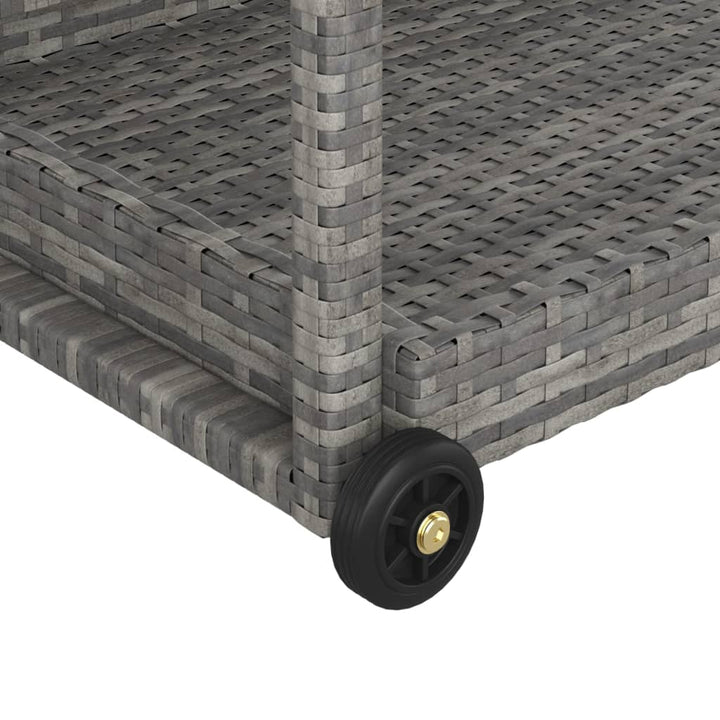 barvogn 100x45x83 cm polyrattan grå