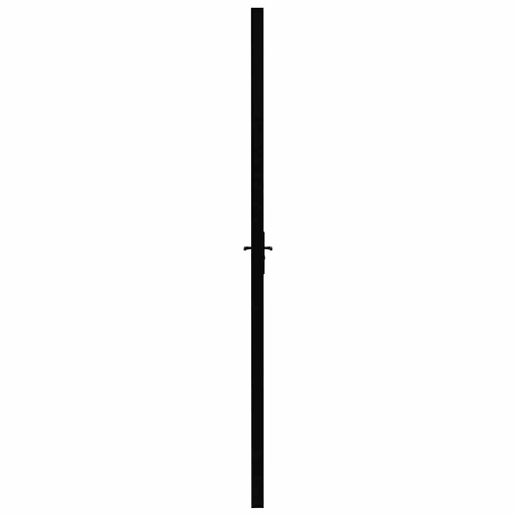 Indre døre 102,5 x 201,5 cm Aluminium Sort og Gennemsigtig