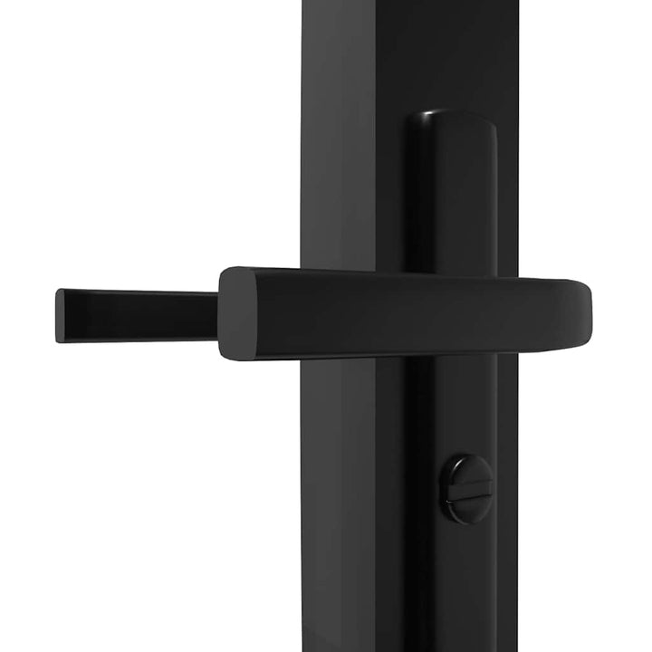 Indre døre 102,5 x 201,5 cm Aluminium Sort og Gennemsigtig