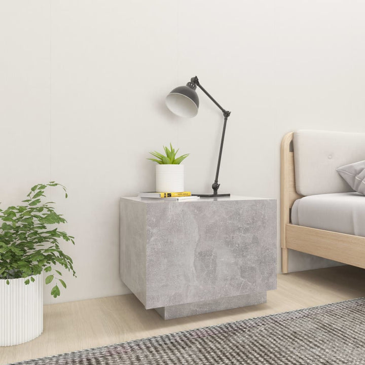 sengeskab 100x35x40 cm konstrueret træ betongrå