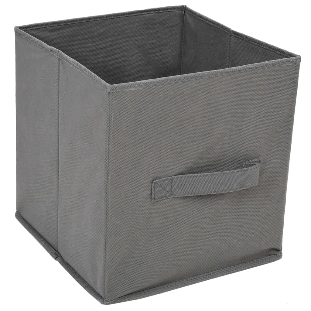 opbevaringsskab med 3 stofkurve 34x34x101 cm stål grå