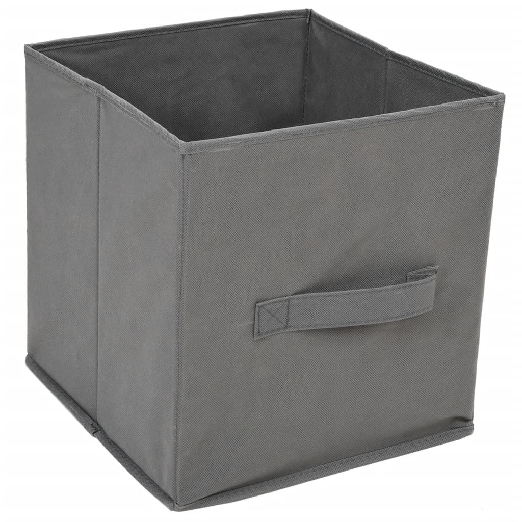 opbevaringsreol med 4 stofkurve 63x30x71 cm stål grå