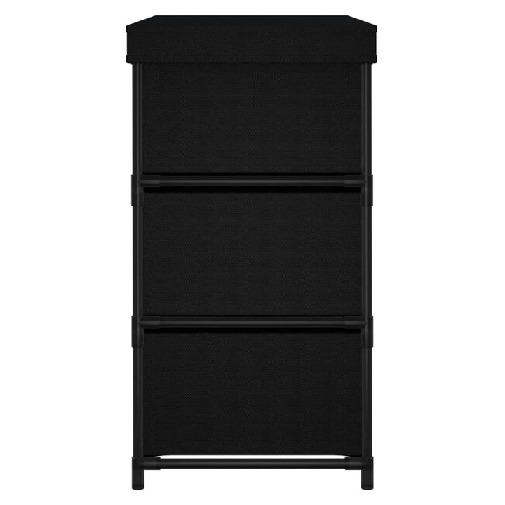 opbevaringsreol med 6 skuffer 55x29x55 cm stål sort