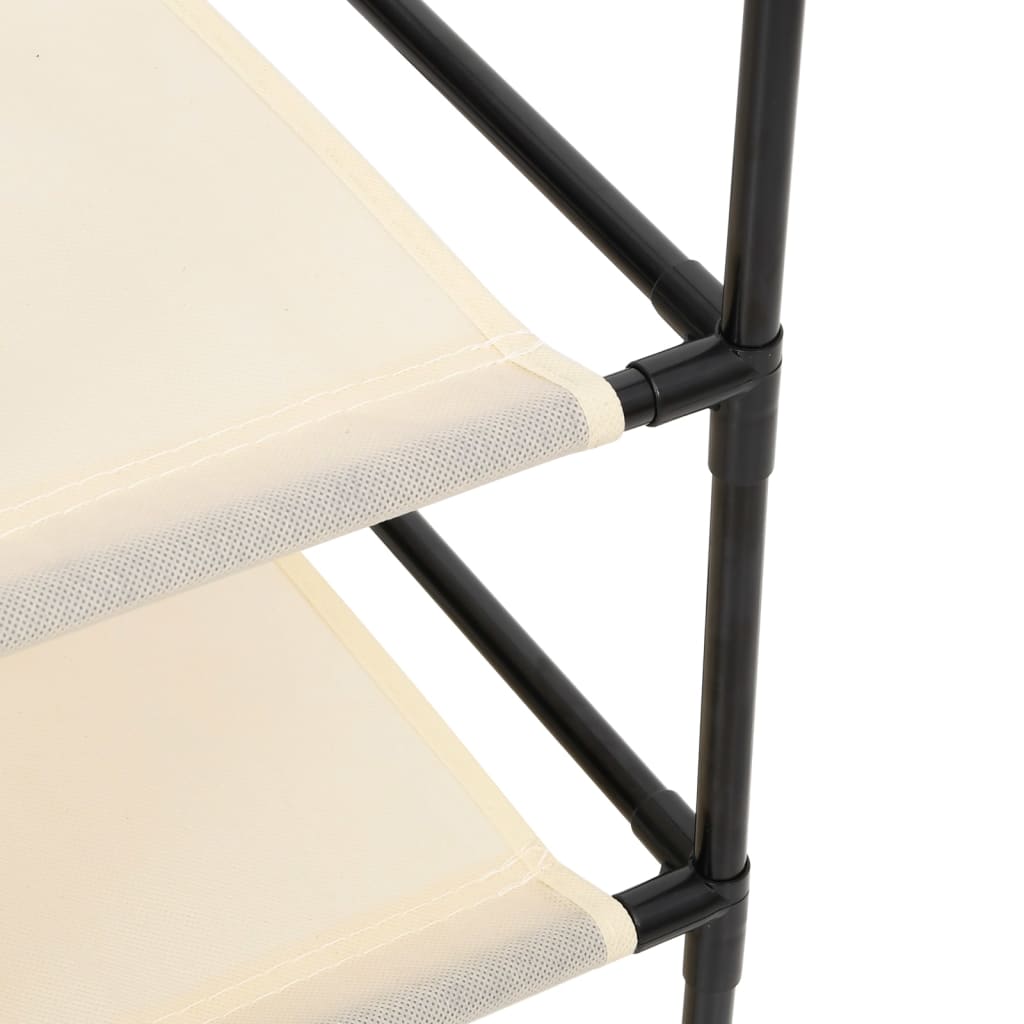 opbevaringsreol med 6 skuffer 55x29x55 cm stål cremefarvet