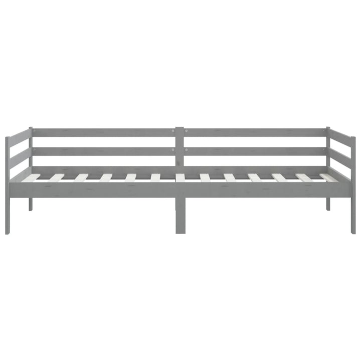 daybed 90x200 cm massivt fyrretræ grå