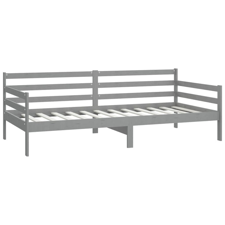 daybed 90x200 cm massivt fyrretræ grå