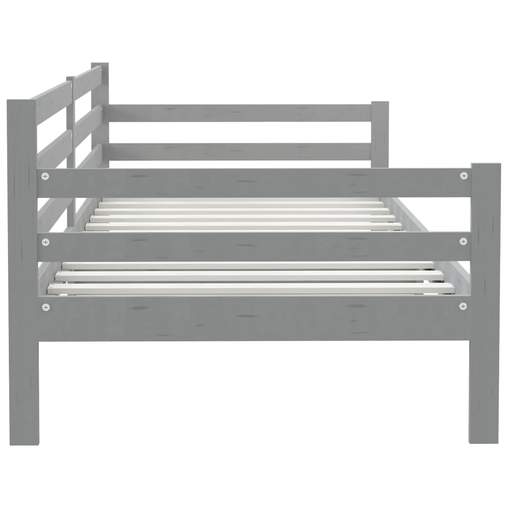 daybed 90x200 cm massivt fyrretræ grå