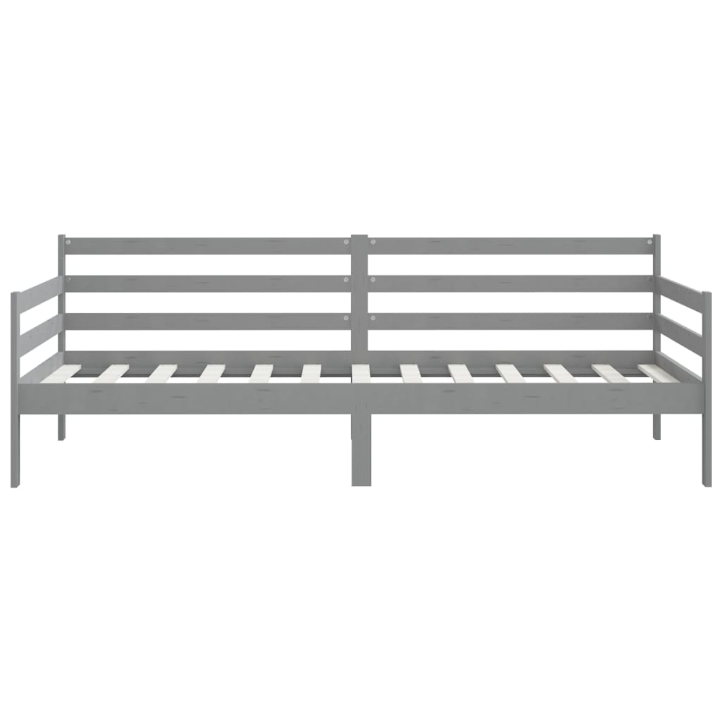 daybed 90x200 cm massivt fyrretræ grå