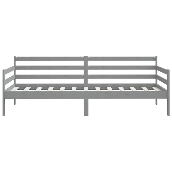 daybed 90x200 cm massivt fyrretræ grå