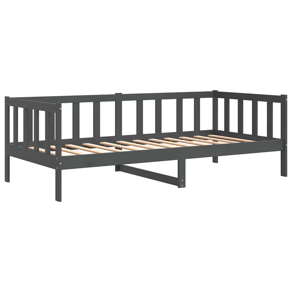 daybed 90x200 cm massivt fyrretræ grå