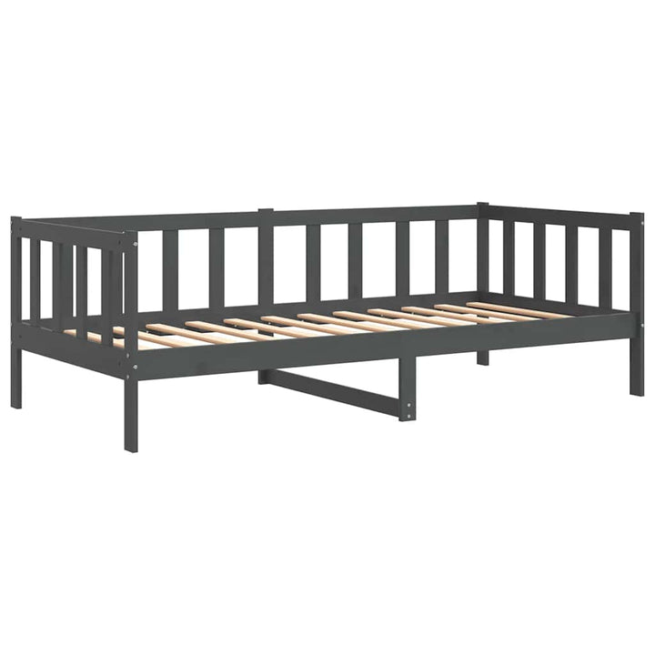 daybed 90x200 cm massivt fyrretræ grå