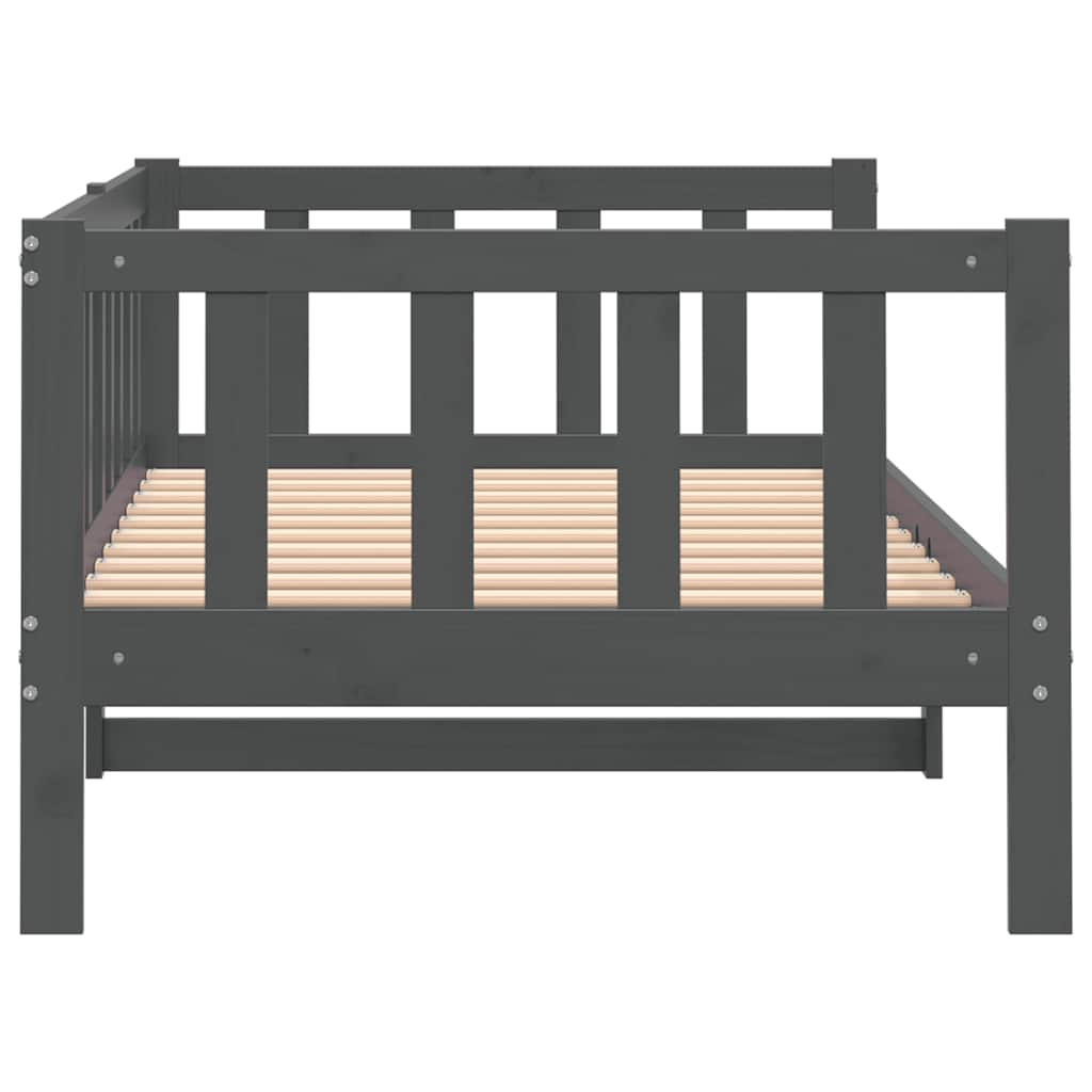 daybed 90x200 cm massivt fyrretræ grå