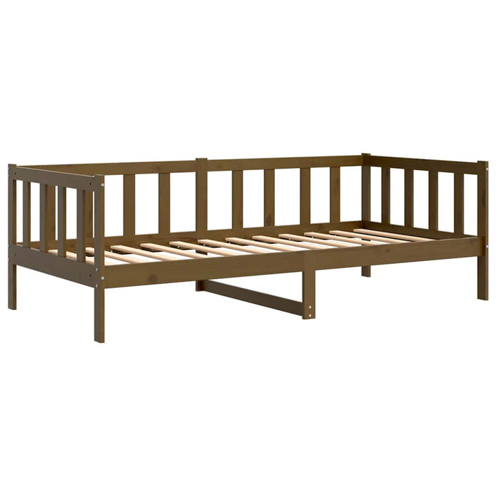 daybed 90x200 cm massivt fyrretræ gyldenbrun
