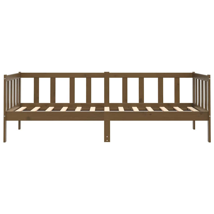 daybed 90x200 cm massivt fyrretræ gyldenbrun