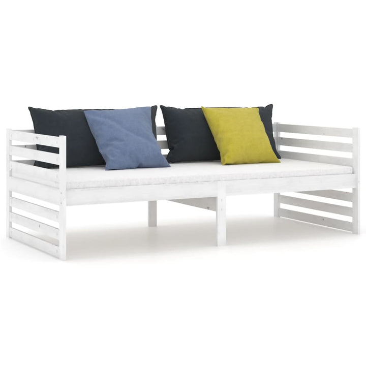 daybed 90x200 cm massivt fyrretræ hvid