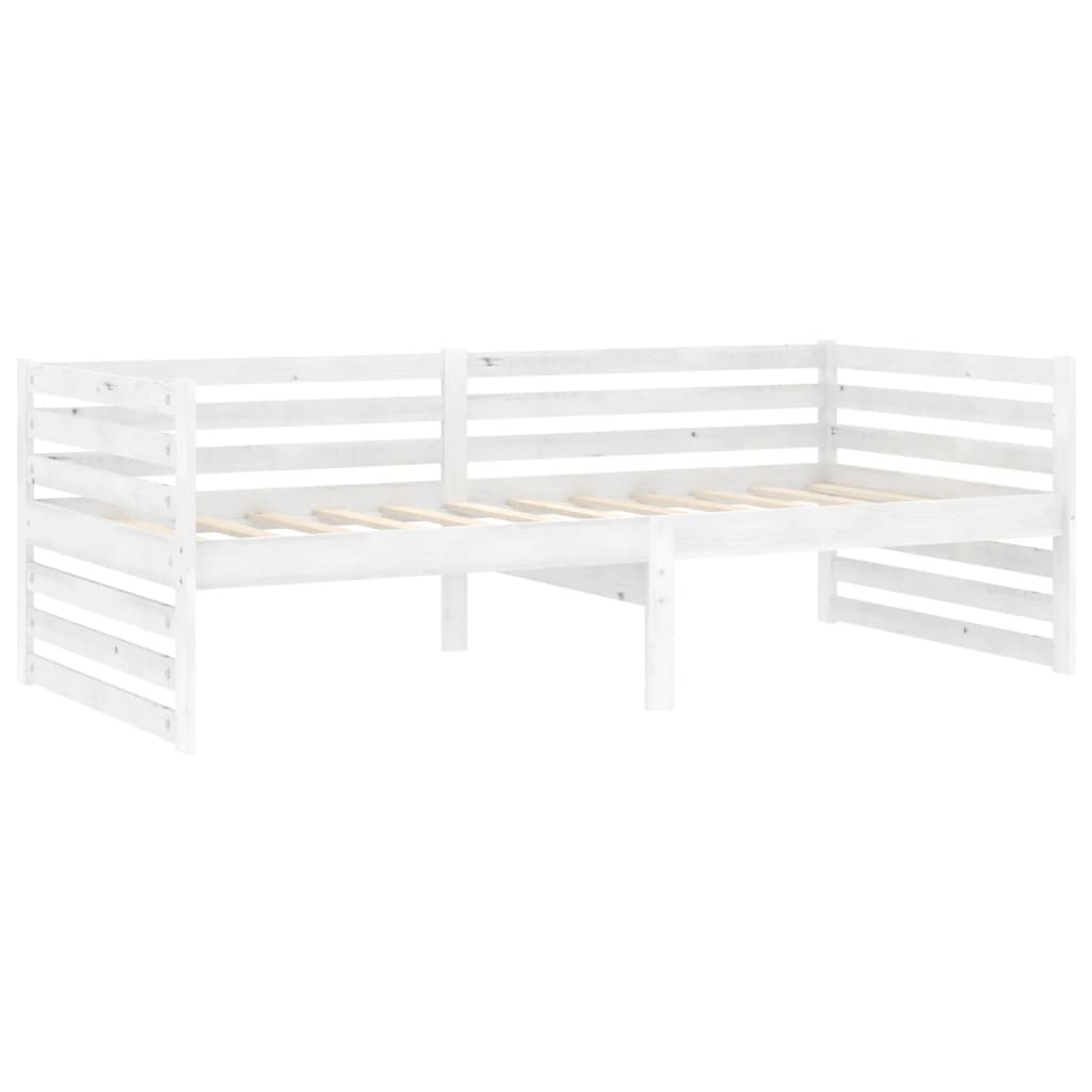 daybed 90x200 cm massivt fyrretræ hvid