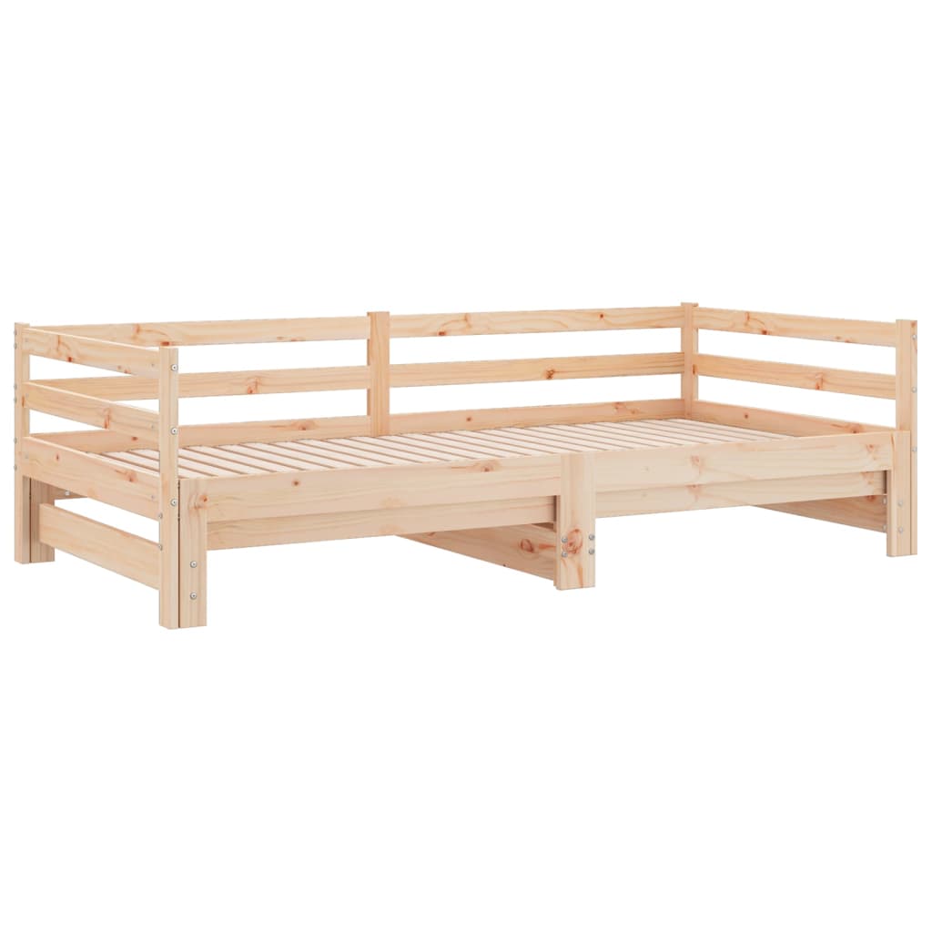 daybed med udtræk 2x(90x200) cm massivt fyrretræ