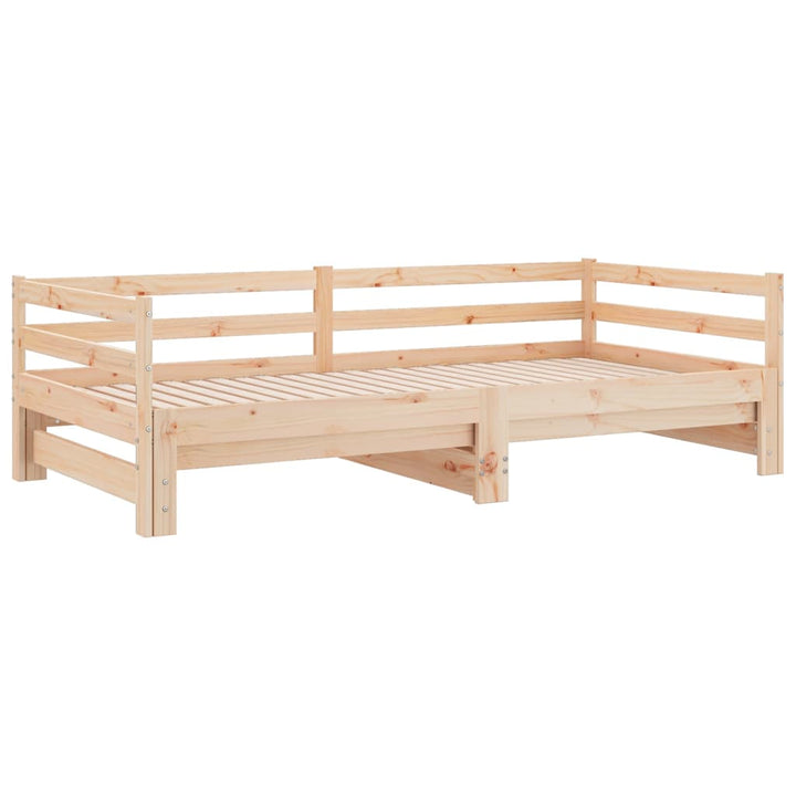 daybed med udtræk 2x(90x200) cm massivt fyrretræ