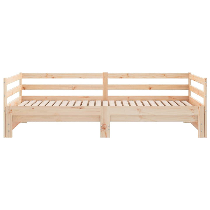 daybed med udtræk 2x(90x200) cm massivt fyrretræ