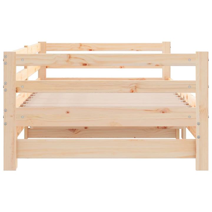 daybed med udtræk 2x(90x200) cm massivt fyrretræ
