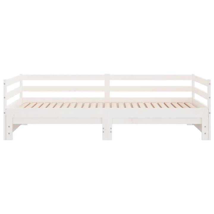 daybed med udtræk 2x(90x200) cm massivt fyrretræ hvid