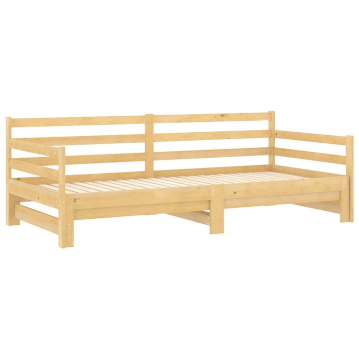 daybed med udtræk 2x(90x200) cm massivt fyrretræ