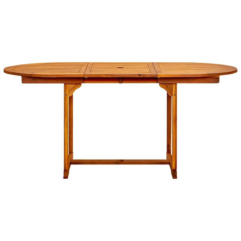 havebord (120-170)x80x75 cm massivt akacietræ