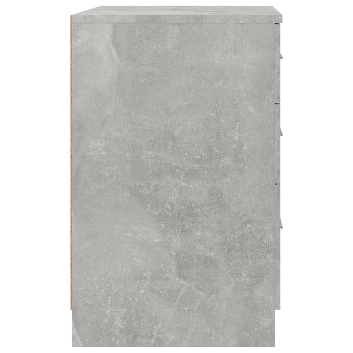 sengebord 40x40x63 cm konstrueret træ betongrå