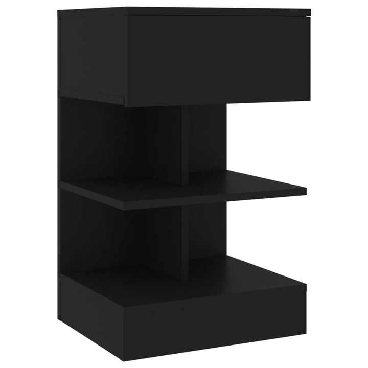 sengeborde 2 stk. 40x35x65 cm sort