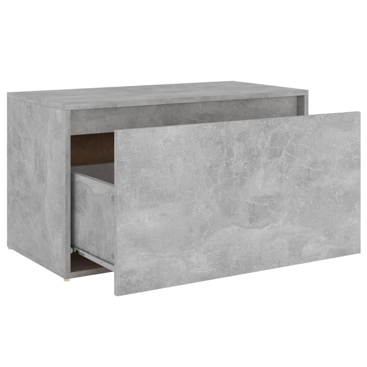 entrébænk 80x40x45 cm konstrueret træ betongrå