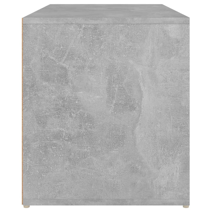 entrébænk 80x40x45 cm konstrueret træ betongrå