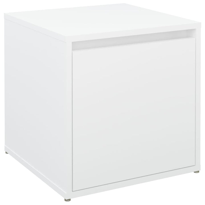 opbevaringsskab 40,5x40x40 cm konstrueret træ hvid