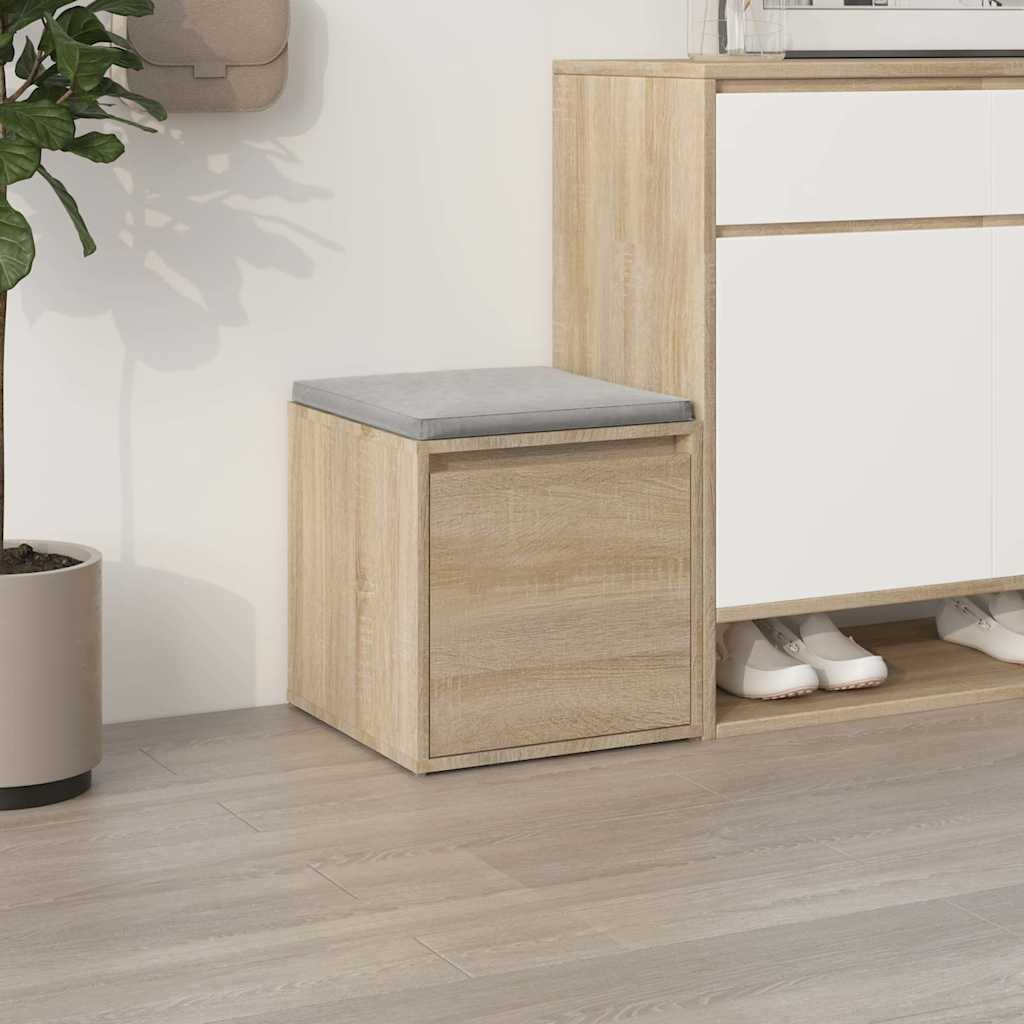 opbevaringsskab 40,5x40x40 cm konstrueret træ sonoma-eg