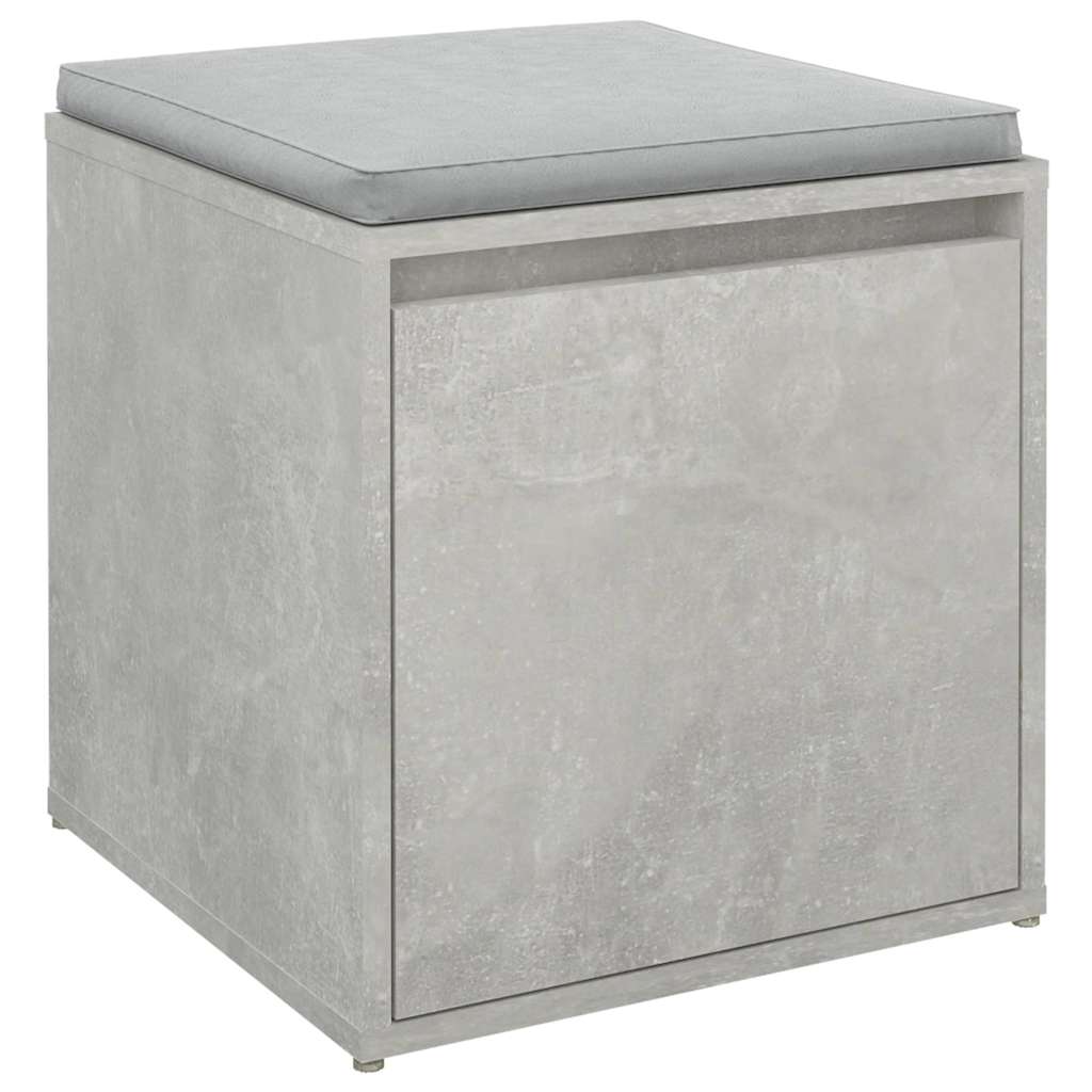 opbevaringsskab 40,5x40x40 cm konstrueret træ betongrå