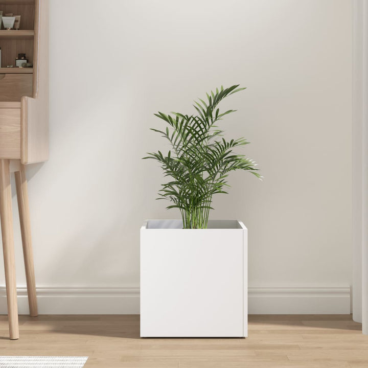 plantekasse 40x40x40 cm konstrueret træ hvid