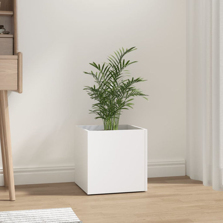 plantekasse 40x40x40 cm konstrueret træ hvid