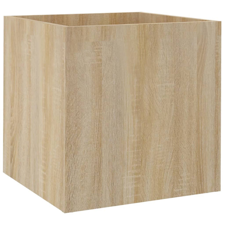 plantekasse 40x40x40 cm konstrueret træ sonoma-eg