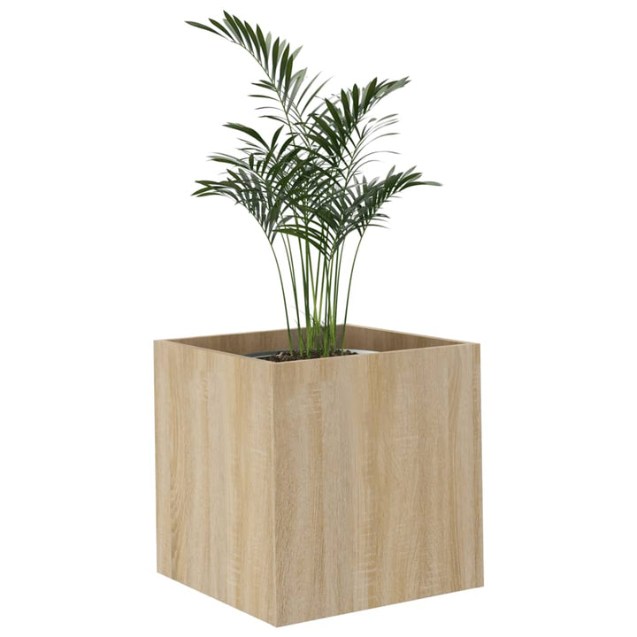 plantekasse 40x40x40 cm konstrueret træ sonoma-eg