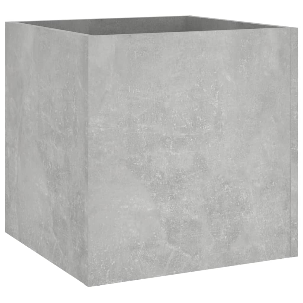 plantekasse 40x40x40 cm konstrueret træ betongrå