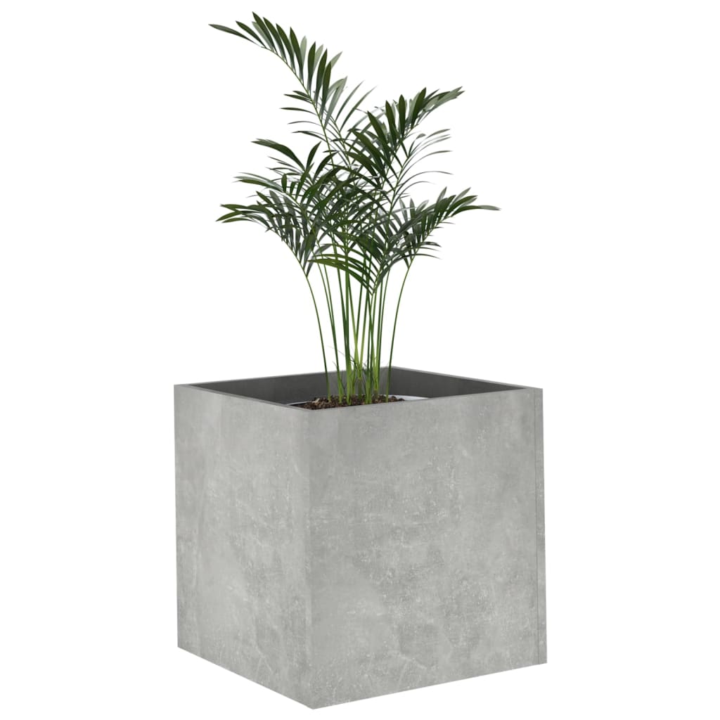 plantekasse 40x40x40 cm konstrueret træ betongrå