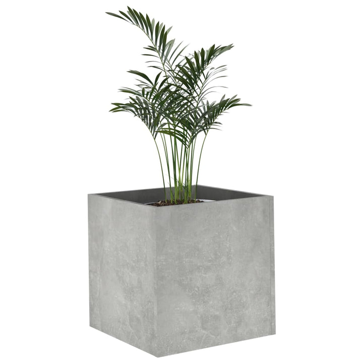 plantekasse 40x40x40 cm konstrueret træ betongrå