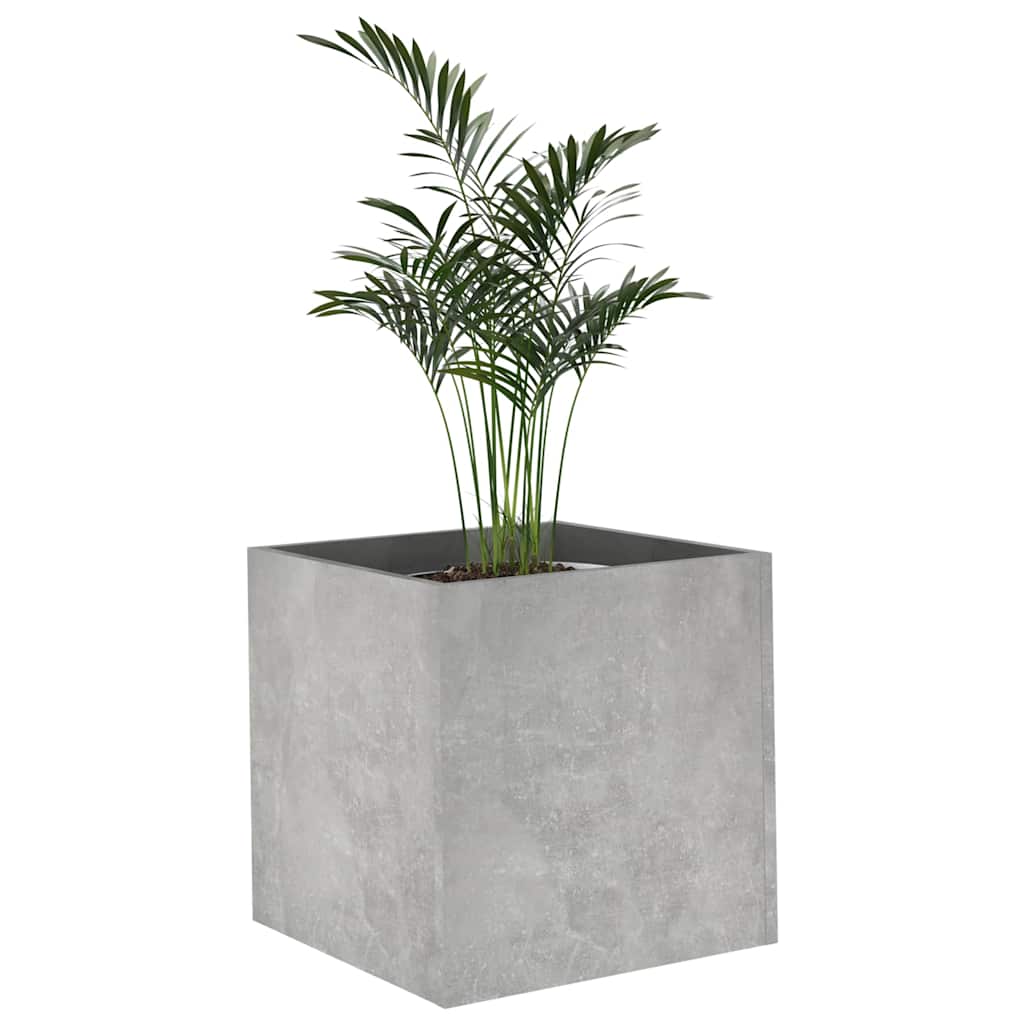 plantekasse 40x40x40 cm konstrueret træ betongrå