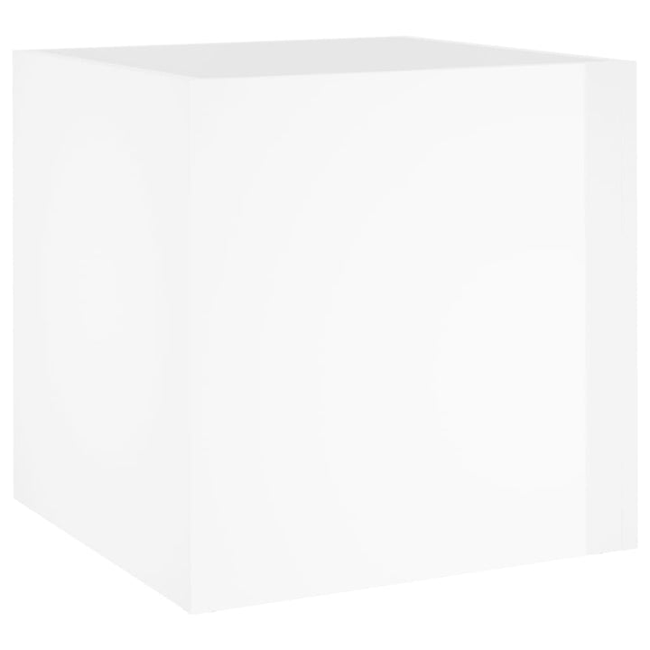 plantekasse 40x40x40 cm konstrueret træ hvid højglans