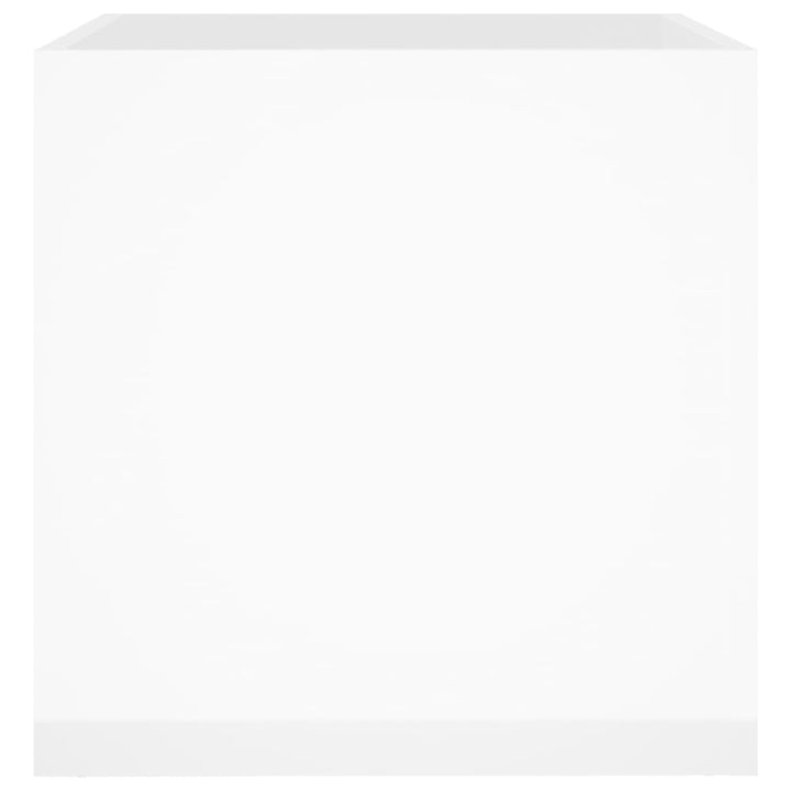 plantekasse 40x40x40 cm konstrueret træ hvid højglans